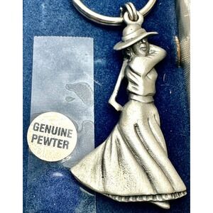 NWOT Fort Pewter Golfer‎ Keychain 3 1/2 inches still in original box *